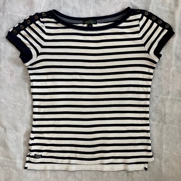 Ralph Lauren Jeans Co. striped tee shirt size M - Picture 1 of 4